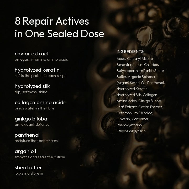 8 repair actives in one sealed dose, full ingredients